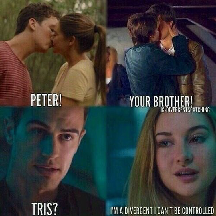 tobias and tris from divergent kissing