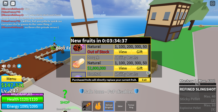 RUMBLE IS ON STOCK!! Blox Fruit update 11 