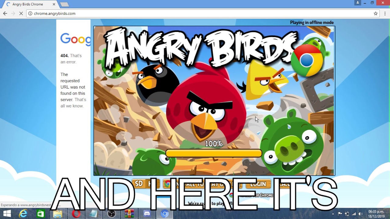 Angry Birds Chrome playable again!