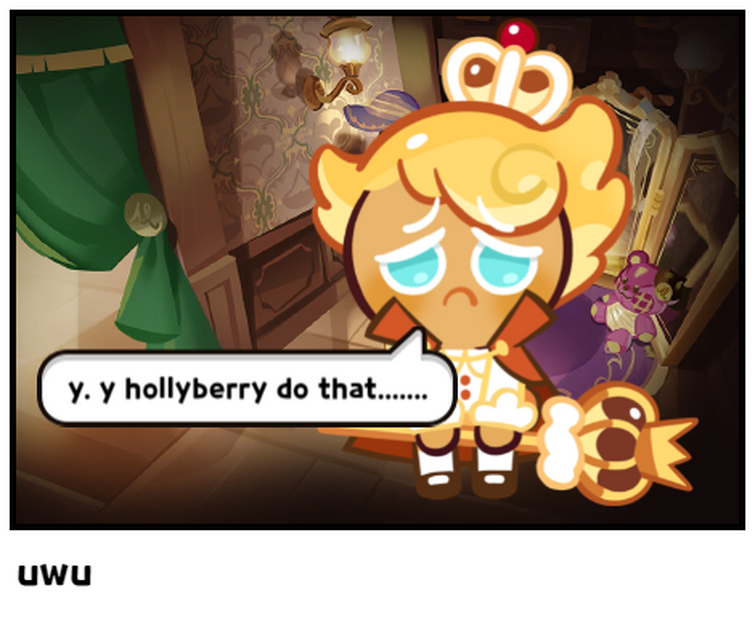 Custard Cookie III Feels bad that he got bullied by Hollyberry Cookie ...