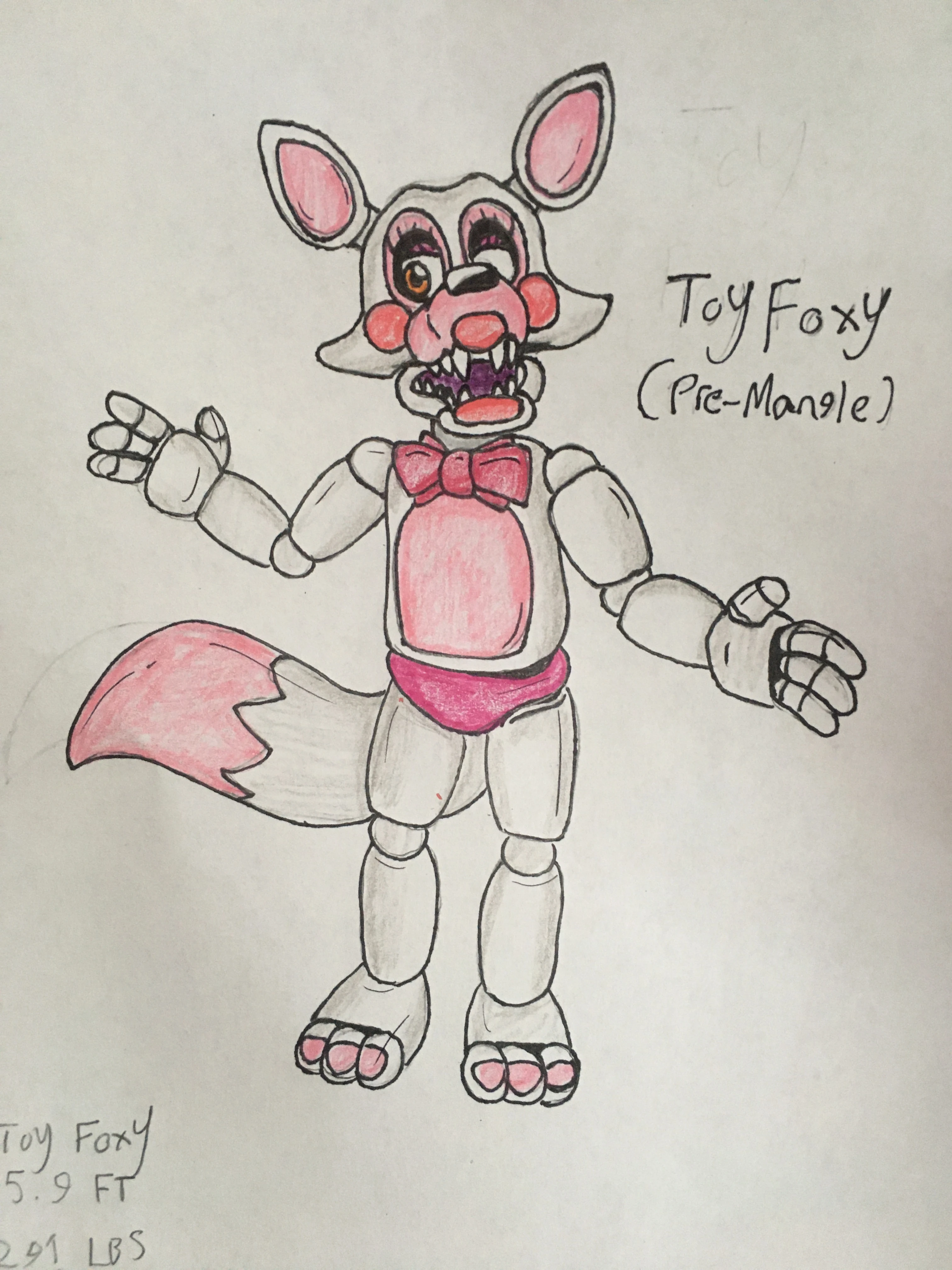 How I imagine Toy Foxy (PreMangle) (Also, you have to click to see the
