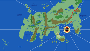 Carte de la Géographie physique de Théah