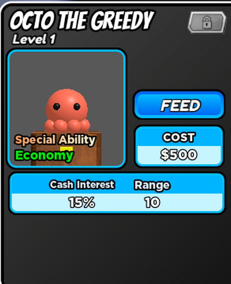 Octo The Greedy, Roblox: All Star Tower Defense Wiki