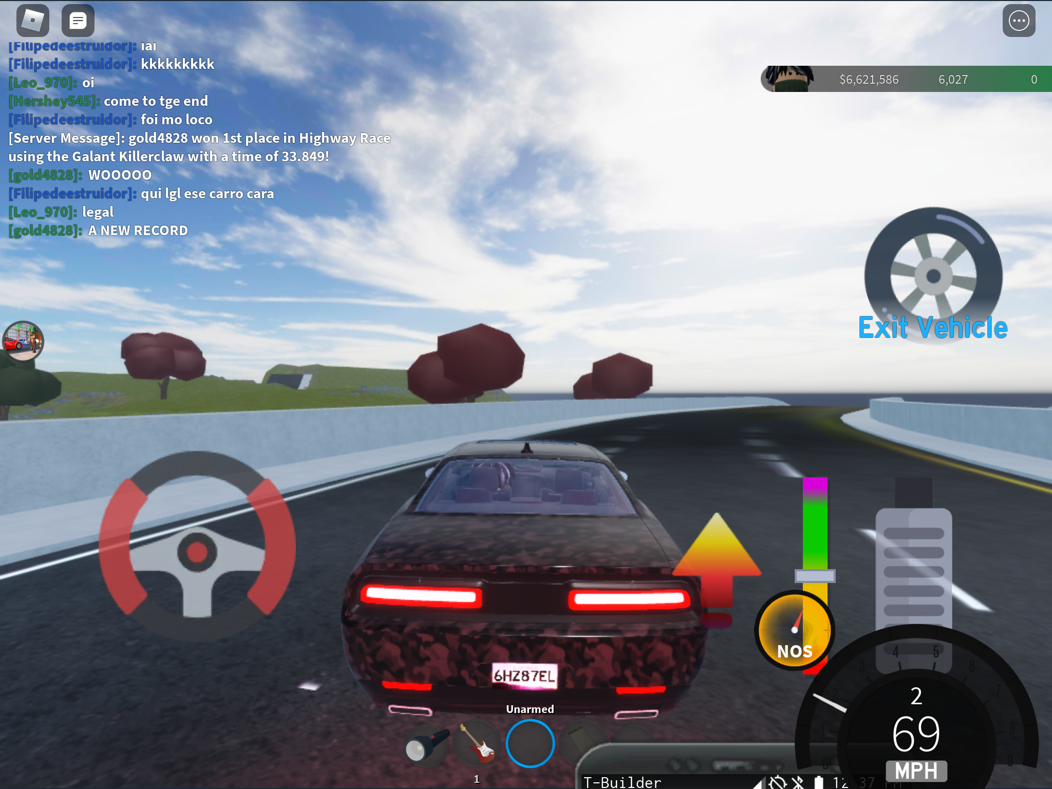 galant killerclaw dodge hellcat roblox vehicle simulator