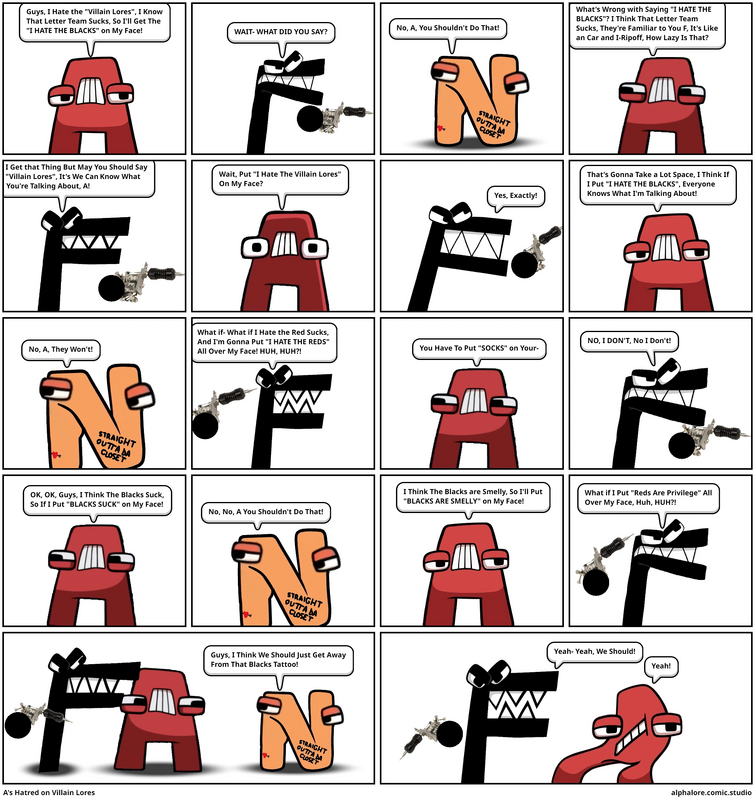 Alphabet Lore But N Is The Villain (Part 1) - Comic Studio