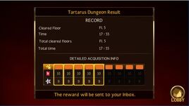 Tartarus Reward Info