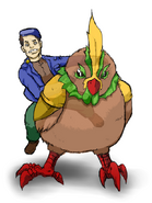 Colored art of Emilio and Chicken Shack by Clayman