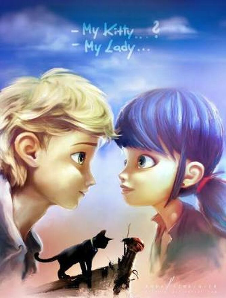 Desenho ladybug e cat noir