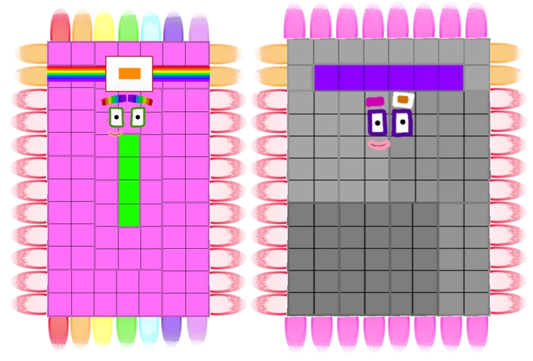 Numberblocks 84 and 96 with their rays at Astronomical Twilight! | Fandom