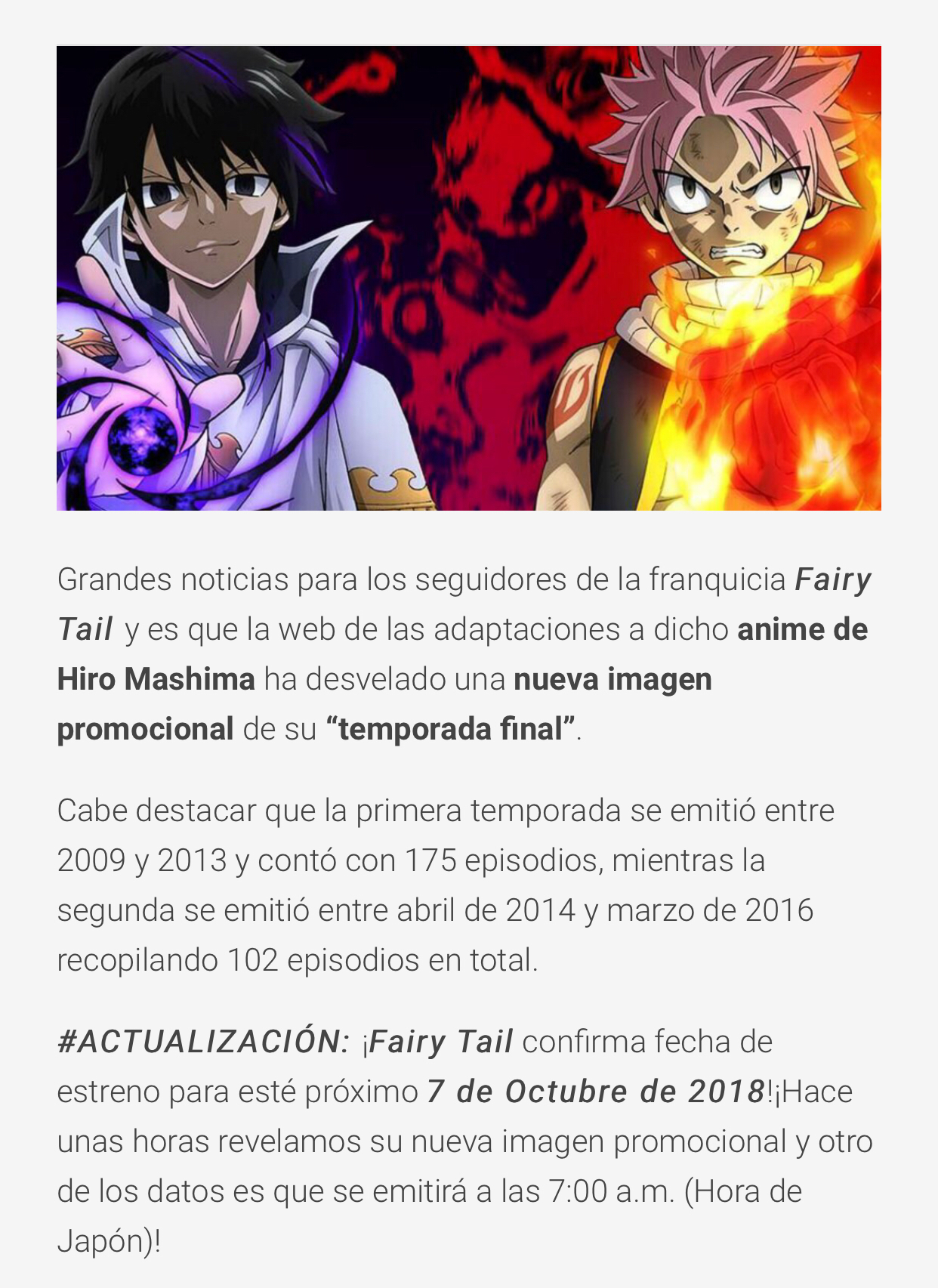 Desvelada una nueva imagen y fecha de estreno para el anime de