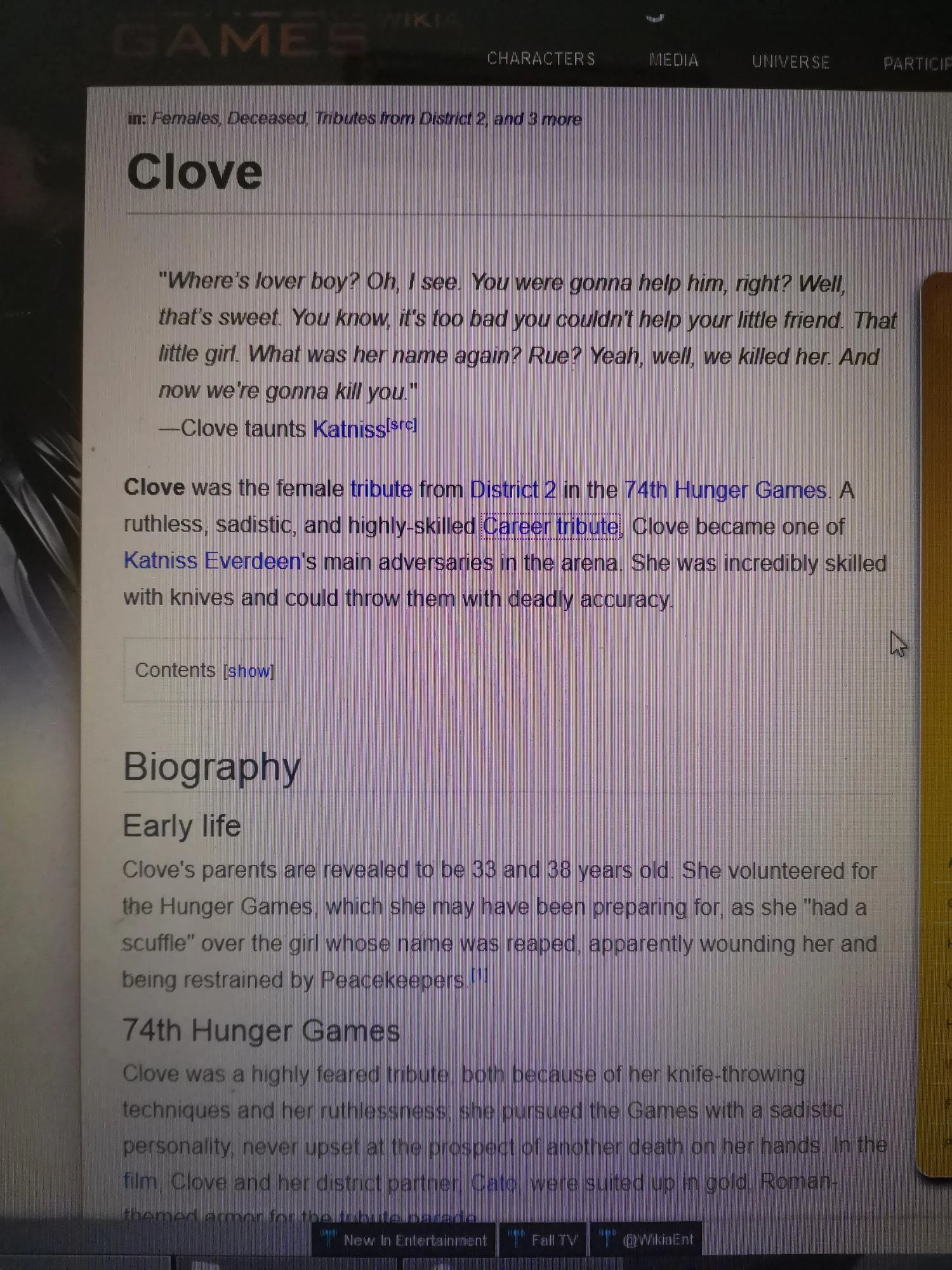 How Did Clove Die In The Hunger Games Book BEST GAMES WALKTHROUGH