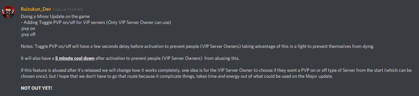 Vip Server Owners Will Have The Ability To Disable And Enable Pvp