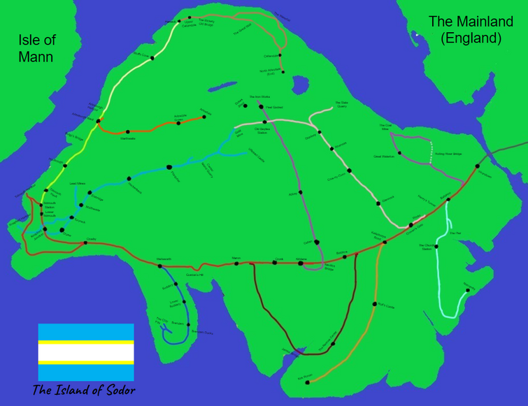 Map Of Sodor From Thomas The Tank Engine (1984-2020) R ...