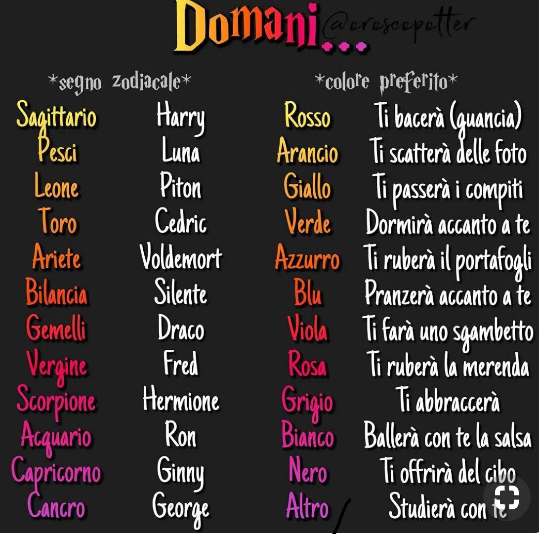 I SEGNI ZODIACALI DEI PERSONAGGI DI HARRY POTTER!