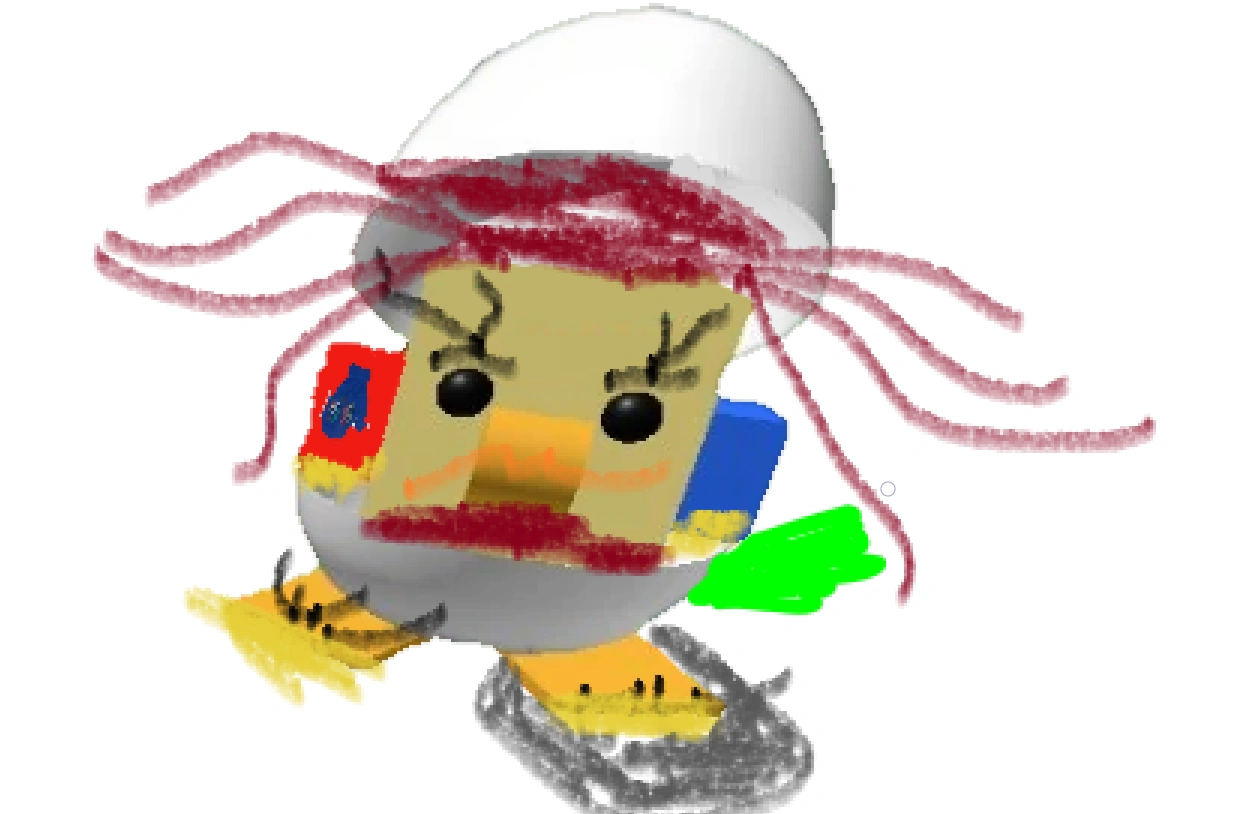 I gave Mondo Chick a little makeover when it slept with its shell open