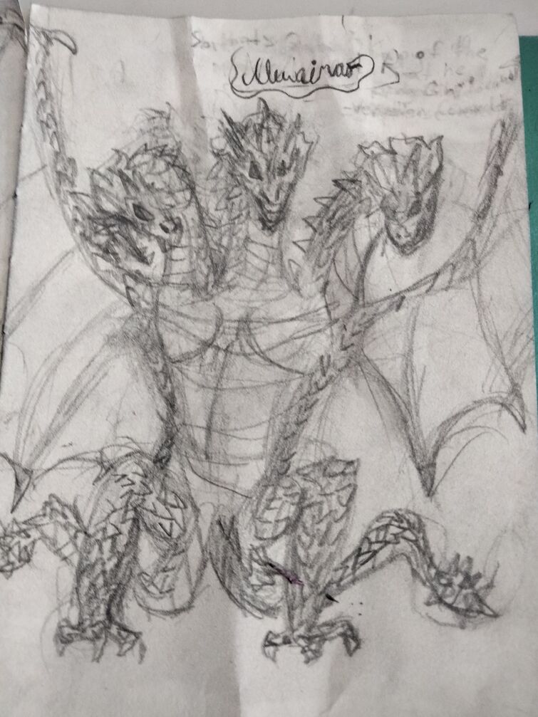 godzilla king ghidorah drawing