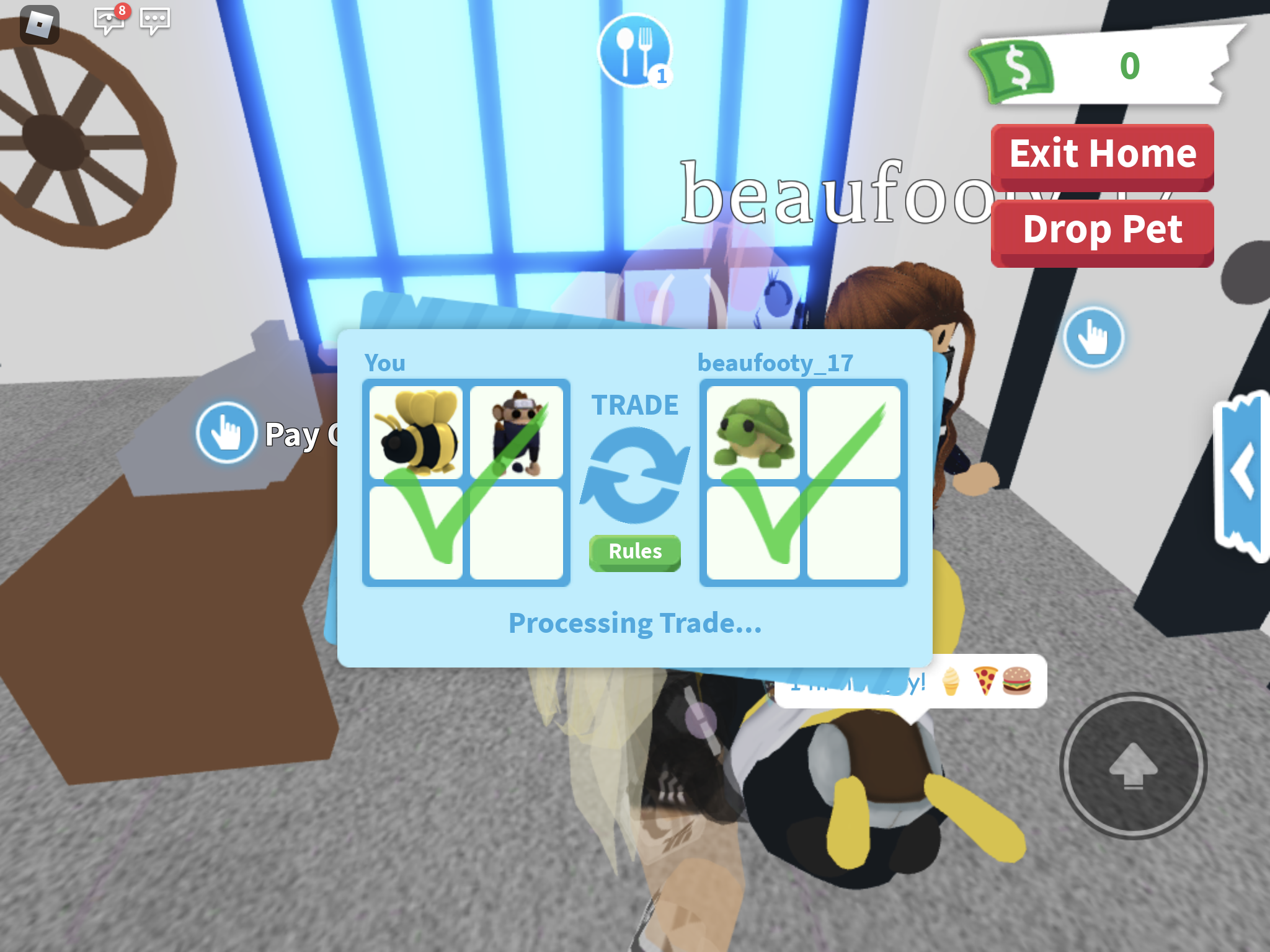 A Story Of How I Got To My Inventory Now 3 Fandom - what do people trade for a mega neon king bee roblox adopt me youtube