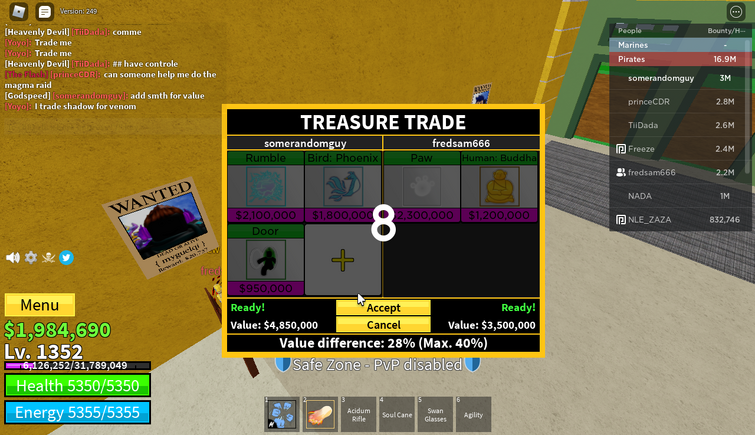 trade na rumble #roblox #bloxfruits