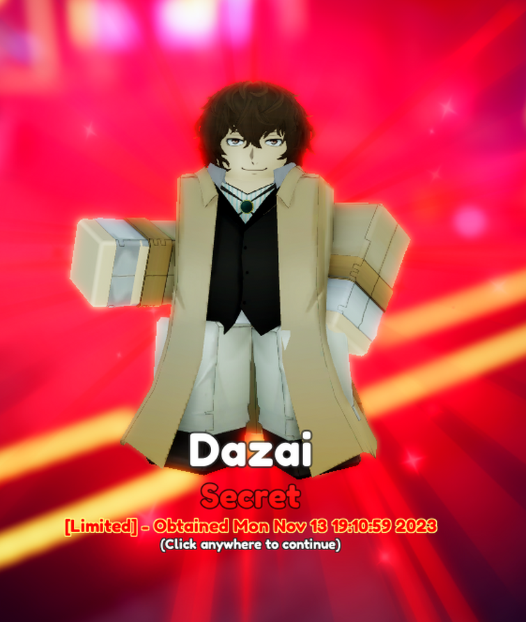 How To Get New Secret Limited Dazai In Anime Adventures Update 17.5! 