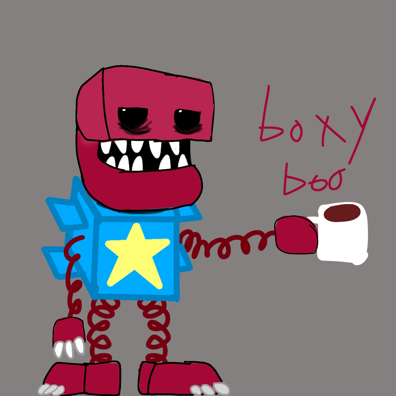 Bunnay on Game Jolt: This is some Boxy Boo fanart I did before