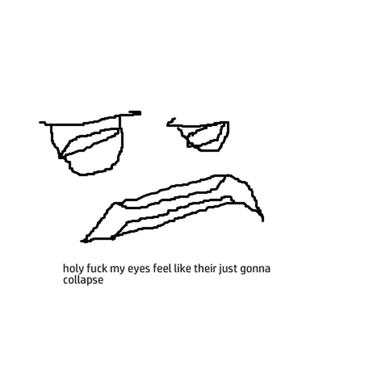 my eyes feel like their gonna collapse holy shit Fandom