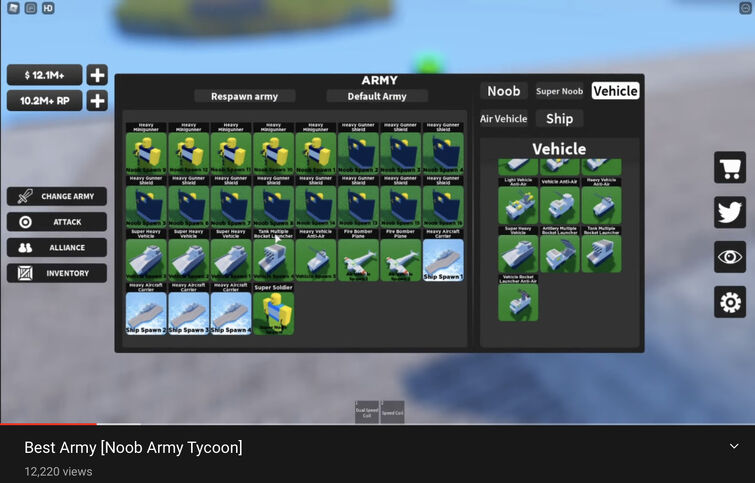 Every Noob Army Tycoon “best Army” Video In A Nutshell Fandom 