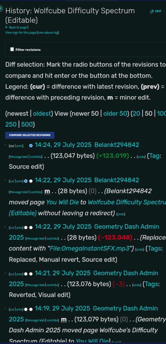 This one has history. How can I move this page into Wolfcube's ...