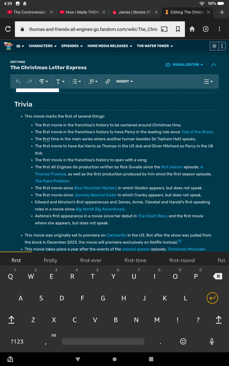 Is everybody else having trouble editing? | Fandom
