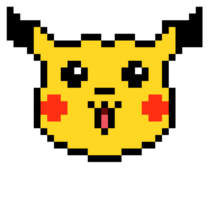 My pixel drawing of Pikachu | Fandom