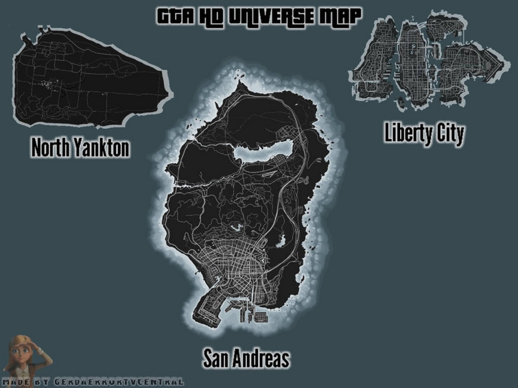 gta hd universe map