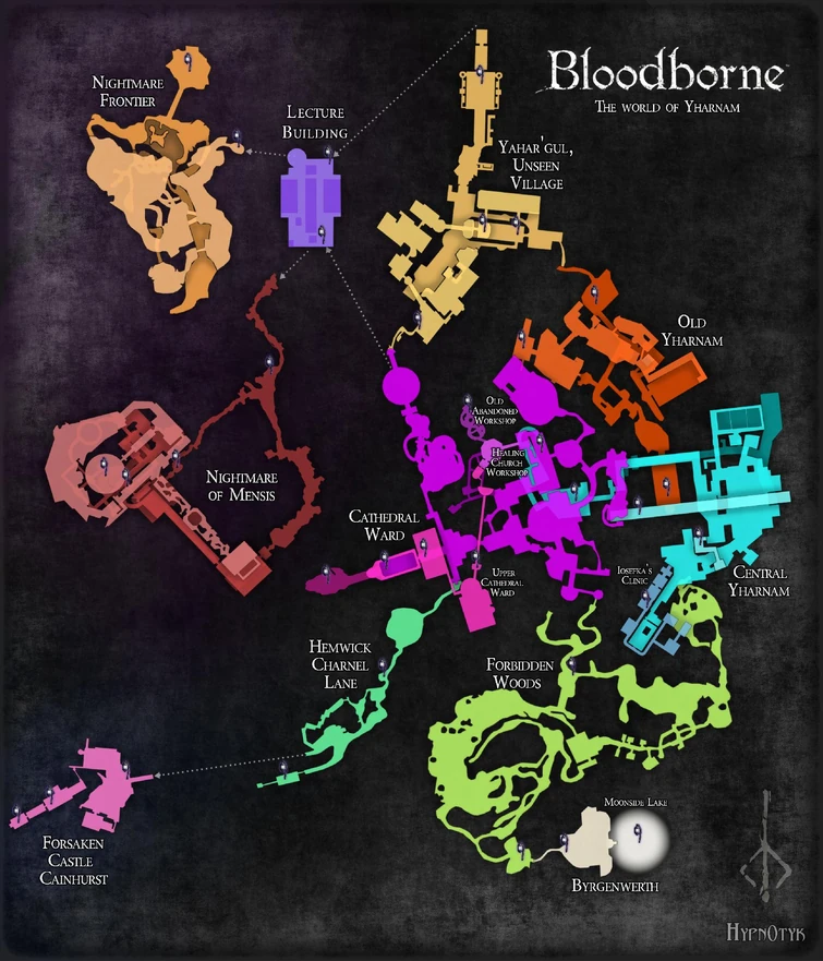 Map of Yharnam