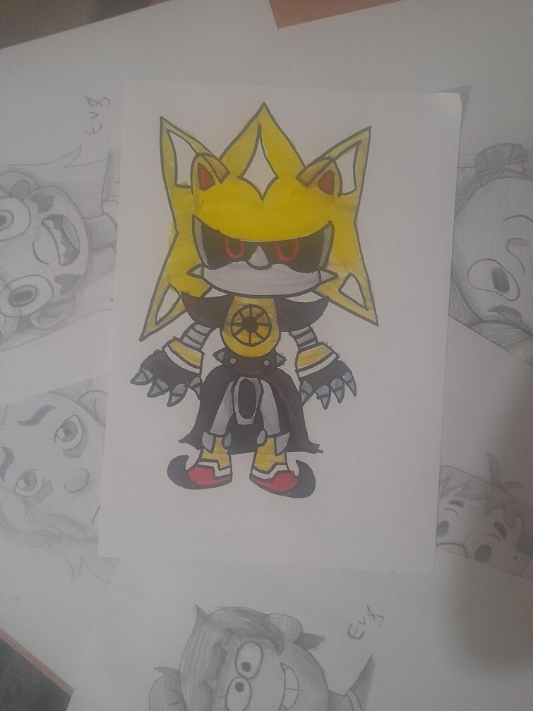 How to Draw Super Neo Metal Sonic - Sonic & Knuckles Series in