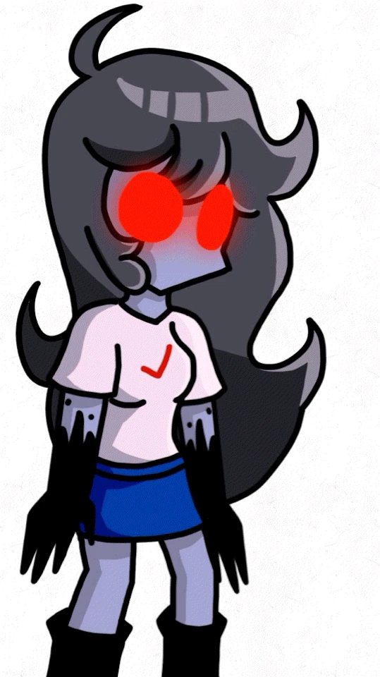 The eyes are supposed to flicker on and off but the gif maker didn’t