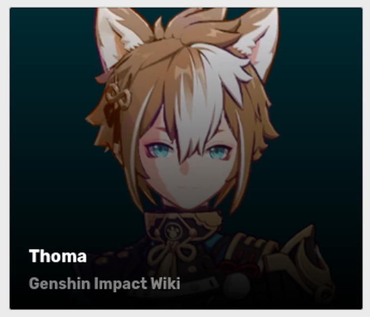 Thoma, Genshin Impact Wiki