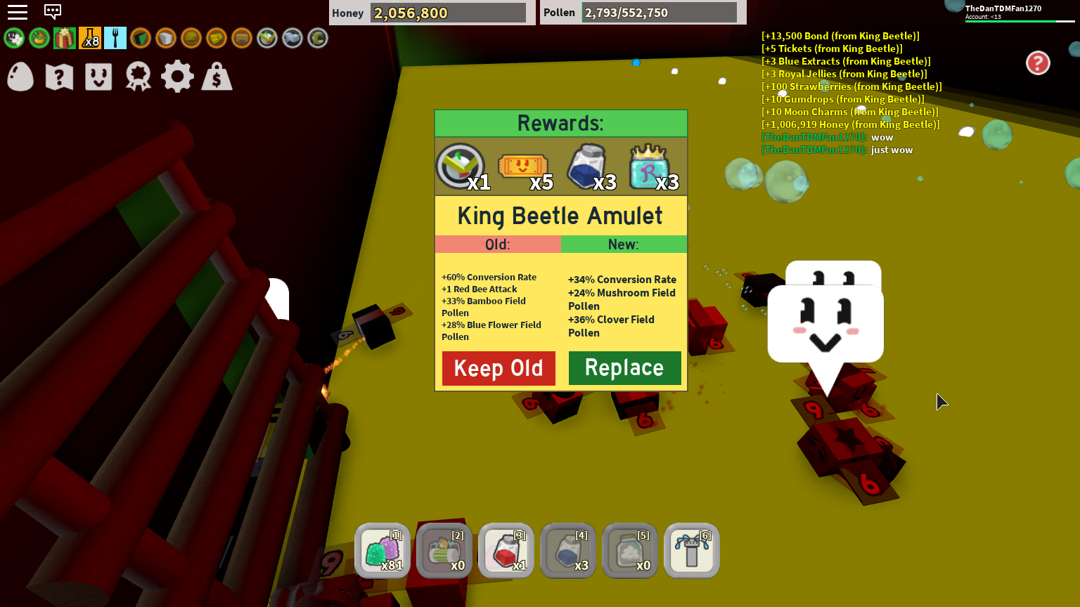 Bee Swarm Simulator King Beetle Amulet