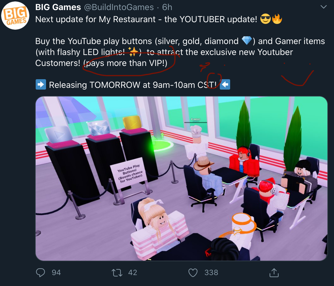 roblox my restaurant wiki youtuber