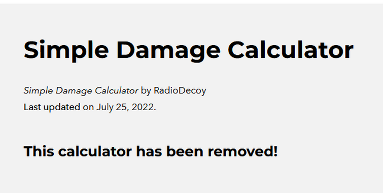 give link to CoS damage calculator please