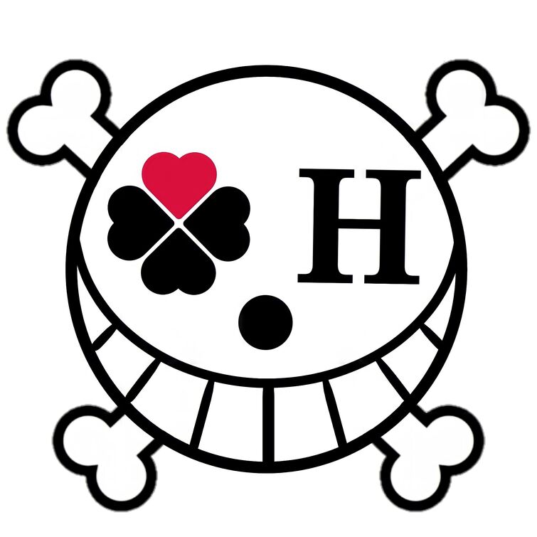 Algumas bandeiras piratas (Jolly Roger) de One Piece