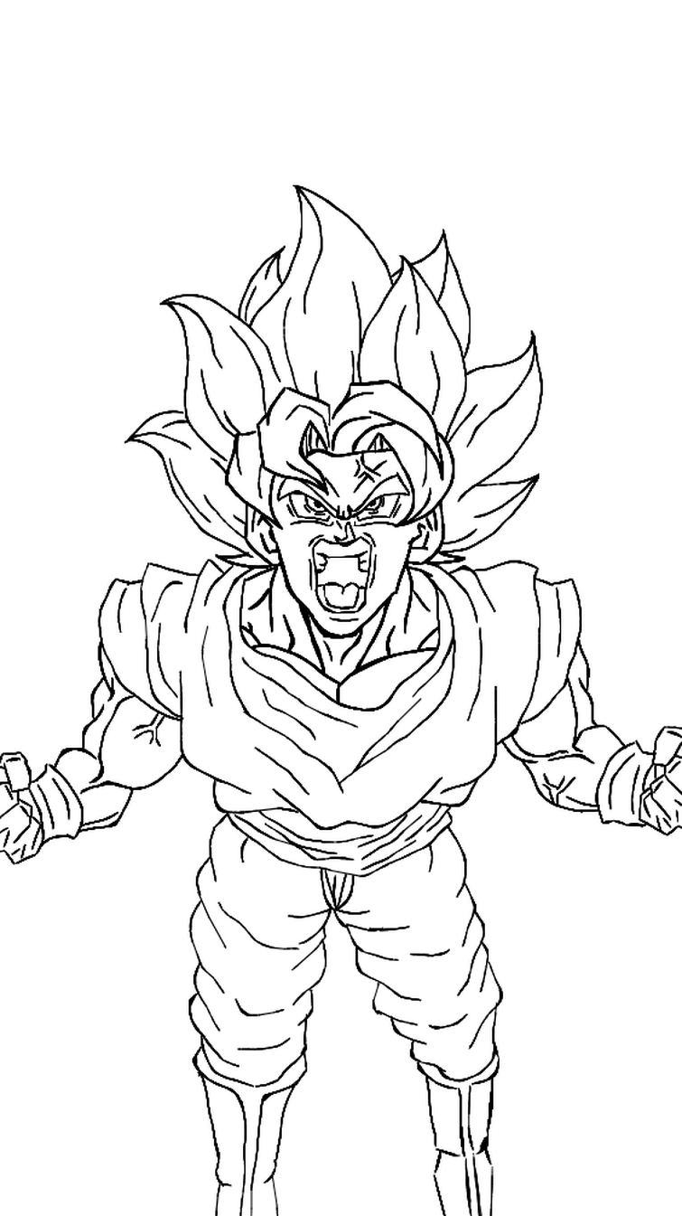 goku ssj god coloring pages