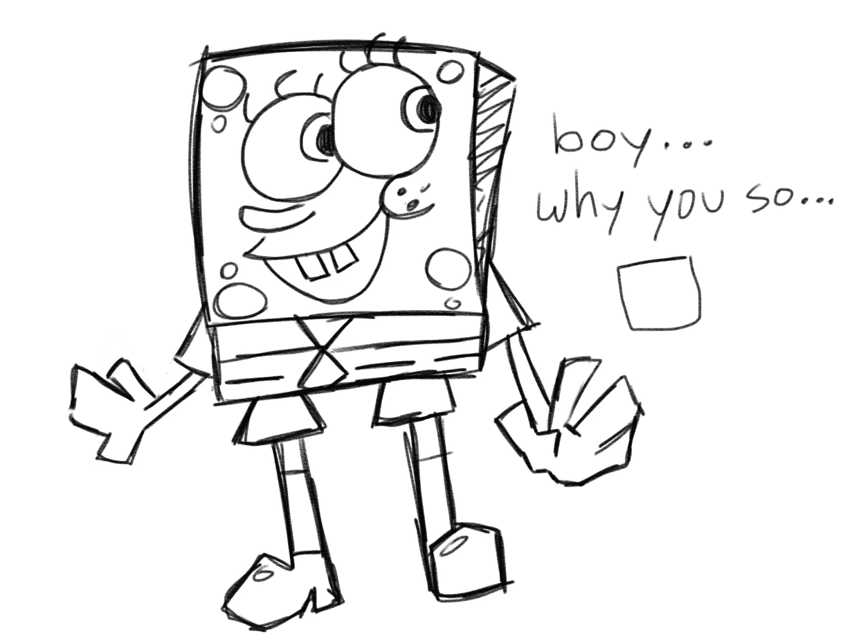 I Spongebob had a tooth gap, so I redid my drawing. Fandom