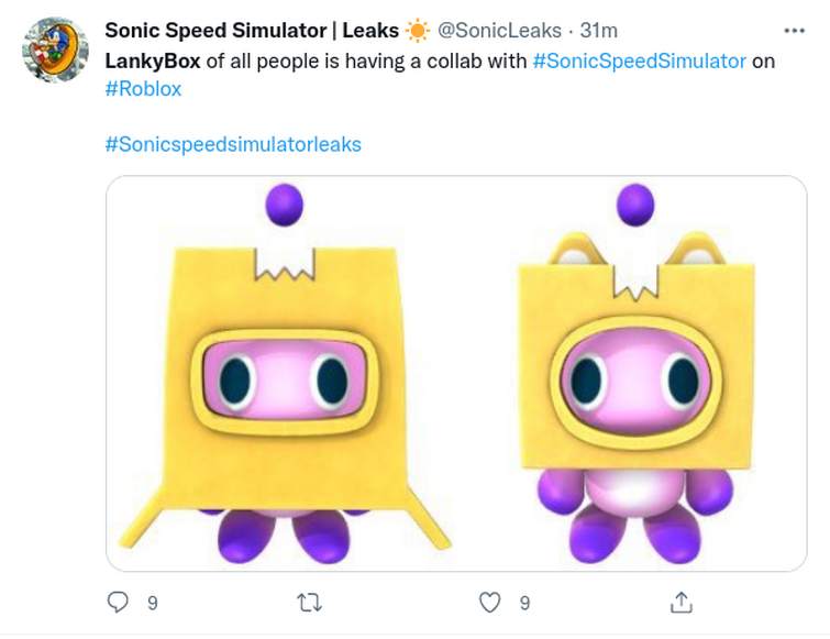 Brand new leak of sonic speed simulator! : r/roblox