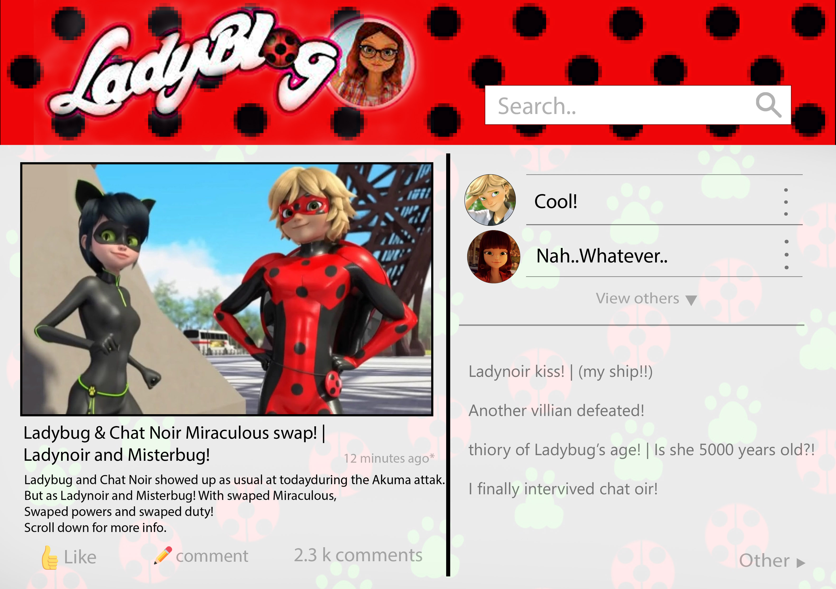 Ladyblog, Wikia Miraculous Ladybug