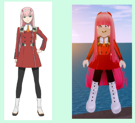 Zero Two Cosplay Thing Yee Fandom - nezuko roblox id