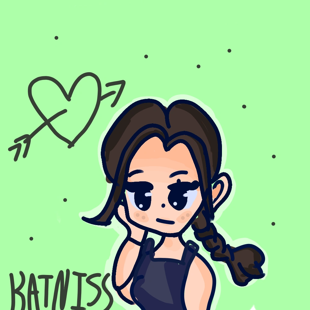 I attempted to draw chibi Katniss | Fandom, image size:1000x1000
