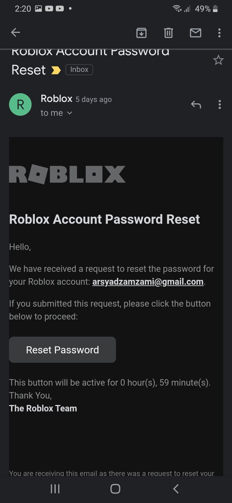 My Brother S Roblox Account Got Hacked Tot Fandom - what to do if your roblox account is hacked and password changed