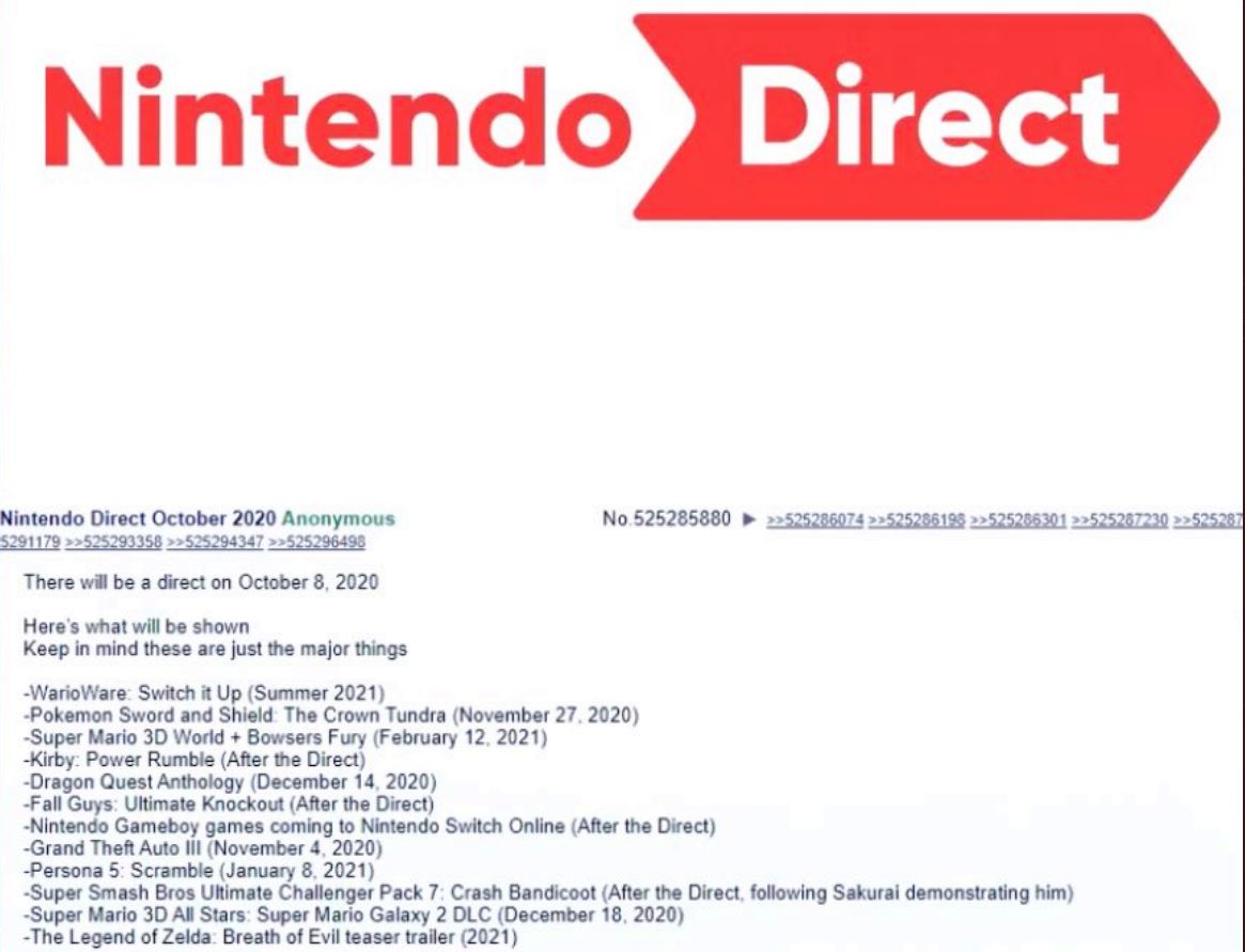 Nintendo direct leak!!!!!