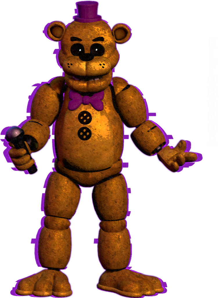 What I think Scott intended Fredbear to look like, judging from the only  Fredbear model there is, from FNAF World : r/fivenightsatfreddys