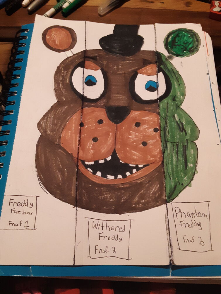 Withered Freddy (Withereds 3) | Spiral Notebook