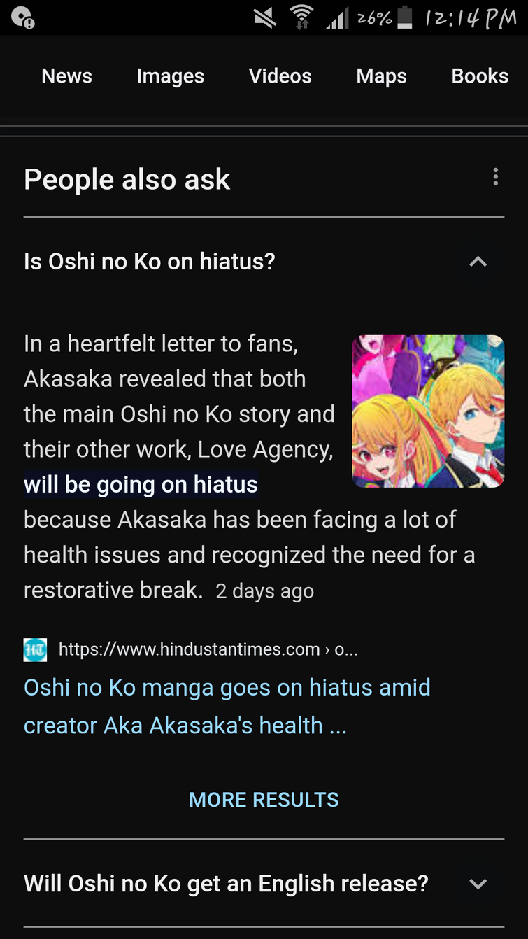 Oshi no Ko manga goes on hiatus amid creator Aka Akasaka's health