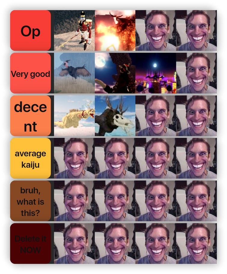 DELETED Roblox Face Tier List 